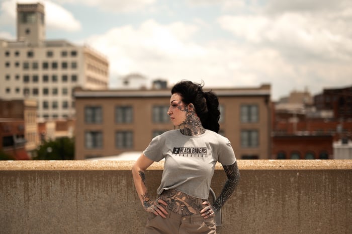 2 BLACK RAVENS FOUNDATION Crop Top image